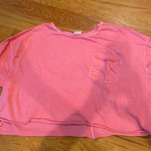 Free People cropped pocket tee